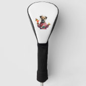 Festliches Party Border Terrier Golf Headcover (Vorderseite)