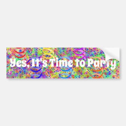 Festliches Party Confetti Muster Autoaufkleber (Vorne)