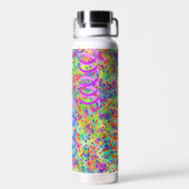 Festliches Party Confetti Muster Trinkflasche (Rückseite)