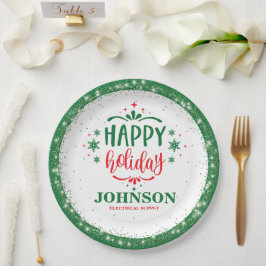 Festliches Party in Rot und Grün Pappteller