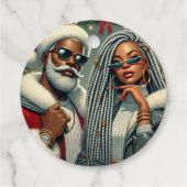 Festliches Party Santa Geschenkanhänger (Rückseite)