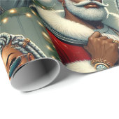 Festliches Party Santa Geschenkpapier (Rolleneckpunkt)