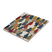 Festliches Patchwork-Weihnachtsbaum-Muster (2) Fliese (Seite)