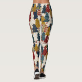 Festliches Patchwork-Weihnachtsbaum-Muster (2) Leggings (Rückseite)