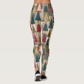 Festliches Patchwork-Weihnachtsbaum-Muster (3) Leggings (Rückseite)