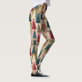 Festliches Patchwork-Weihnachtsbaum-Muster (3) Leggings (Rechts)