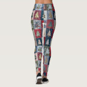 Festliches Patchwork-Weihnachtsbaum-Muster (4) Leggings (Rückseite)