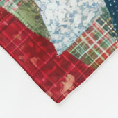 Festliches Patchwork-Weihnachtsbaum-Muster Fleecedecke (Ecke)