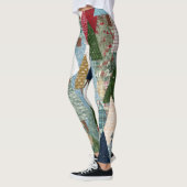Festliches Patchwork-Weihnachtsbaum-Muster Leggings (Links)