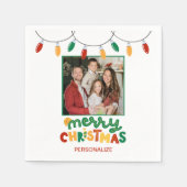 Festliches Personalisiertes Weihnachtsbuch Napkins Serviette (Vorderseite)