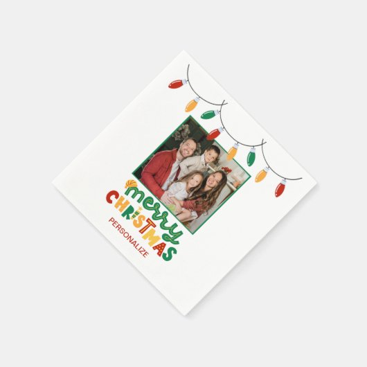 Festliches Personalisiertes Weihnachtsbuch Napkins Serviette (Ecke)