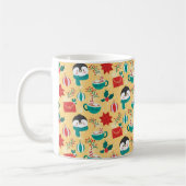 "Festliches Pinguin-Urlaubsmuster" Kaffeetasse (Links)