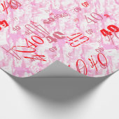 Festliches pinkfarbenes Rosa bewölkt Dekor Geschenkpapier (Ecke)