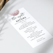 Festliches Probe Abendessen | Rosa Blush Moon Menükarte