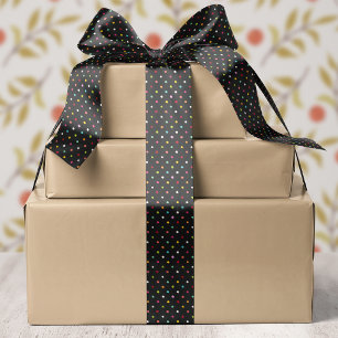 Festliches Regenbogen-Punkt-Weihnachten Satinband