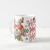 Festliches Rentier Goldendoodle Weihnachtskaffee Kaffeetasse (Vorderseite Links)
