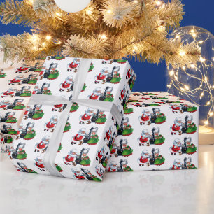 Festliches retro vintage Weihnachten Santa Frau Cl Geschenkpapier