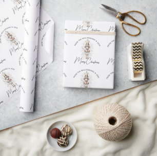 Festliches Rosa Gold Nussknacker Weihnachten Geschenkpapier