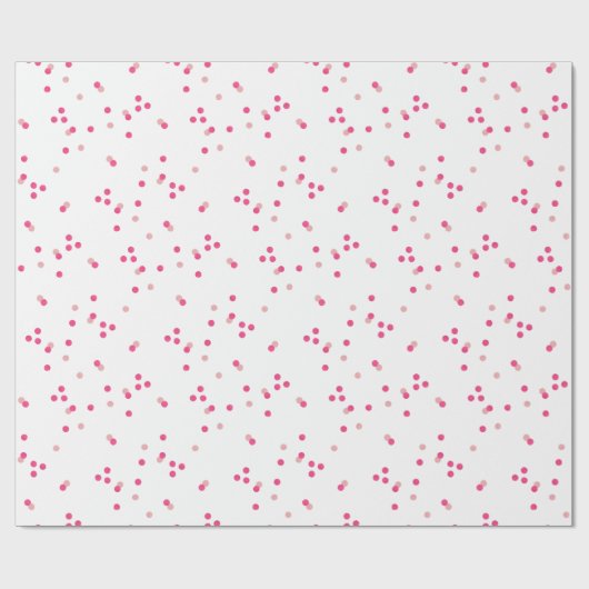 Festliches rosa Konfetti-Geschenkpapier Geschenkpapier (Flach)