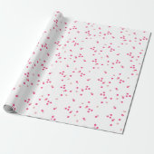 Festliches rosa Konfetti-Geschenkpapier Geschenkpapier (Ungerollt)