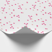 Festliches rosa Konfetti-Geschenkpapier Geschenkpapier (Ecke)
