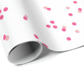 Festliches rosa Konfetti-Geschenkpapier Geschenkpapier (Rolleneckpunkt)