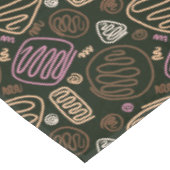 Festliches rosa-One-Line-künstlerisches Zeichn-Mus Tischdecke (Schrägansicht)