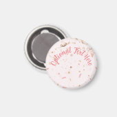 Festliches rosa und goldenes Muster Magnet (Vorderseite/Rückseite)