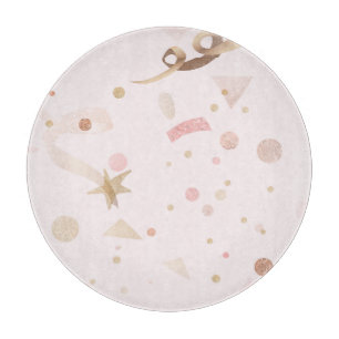 Festliches rosa und goldenes Muster Schneidebrett