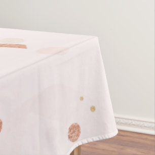 Festliches rosa und goldenes Muster Tischdecke