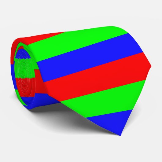 Festliches Rot, grüne u. blaue starke Krawatte (Gerollt)
