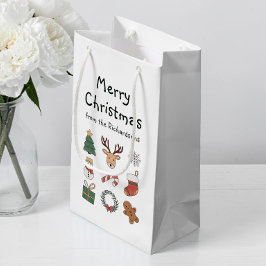 Festliches Rot und Grün Frohe Weihnachtsfeiertage Kleine Geschenktüte