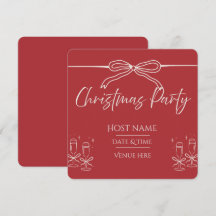 Festliches Rot-Weiß-Band-Geschenk-Quadrat Weihnach