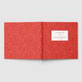 Festliches rotes Floral Gästebuch (Voll)