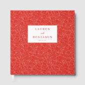 Festliches rotes Floral Gästebuch (Vorderseite)