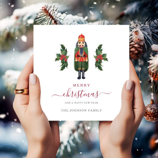 Festliches rotes Nussknacker-Frohe Weihnachten
