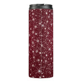 Festliches rotes Schneeglöckchen Thermosbecher (Rückseite)