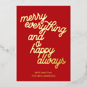 Festliches rotes Skript Frohe Weihnachten alles Go Folien Feiertagskarte