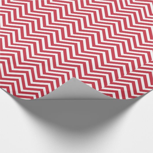 Festliches rotes Zickzack Verpackungs-Papier Geschenkpapier (Ecke)