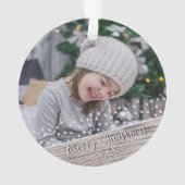 Festliches Rustikales Holz Sterne Weihnachtskuchen Ornament (Rückseite)