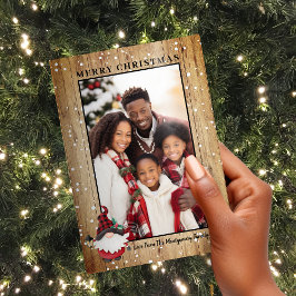 Festliches Rustikales Lumberjack Gnome Weihnachtsf Feiertagskarte