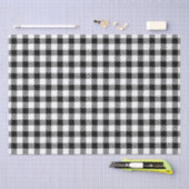 Festliches rustikales Schwarz-weißes Gingham Karie Seidenpapier (Handwerk)
