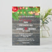 Festliches rustikales Weihnachtsfest im Firmensitz Einladung (Stehend Vorderseite)