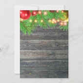 Festliches rustikales Weihnachtsfest im Firmensitz Einladung (Rückseite)