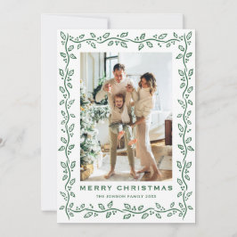 Festliches Salbei-Grün Weihnachtsband 2 Foto Ho Feiertagskarte