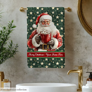 Festliches Santa Claus Badetuch Set für Geschenke
