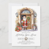 Festliches Santa Holiday Open House Einladung (Vorderseite)