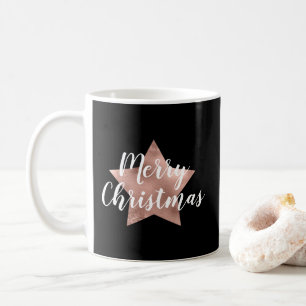 Festliches Schwarzer Stern Frohe Weihnachten Kaffeetasse