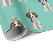 FESTLICHES SPANIEL u. EULE Packpapier (Rolleneckpunkt)