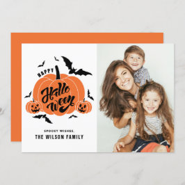 Festliches Spooky Pumpkins glückliches Halloween-F Feiertagskarte